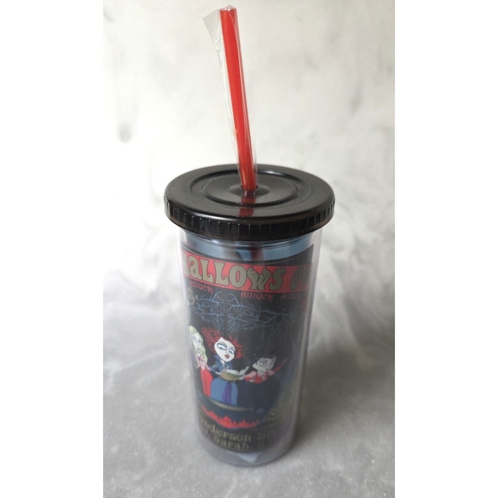 NWT Hocus Pocus Sanderson Sisters 20oz Travel Tumbler Silver Buffalo Straw